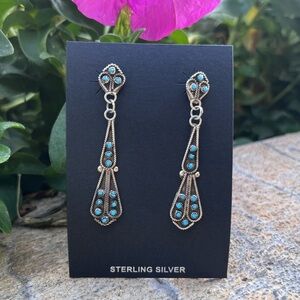 Sterling Silver Turquoise Drop Earrings